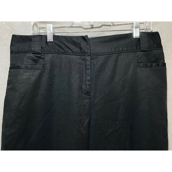 Apt 9 Maxwell Pants Womens 12 Black Chino Casual Pocketed Capris Ladies‎ 34x22. - Picture 2 of 11